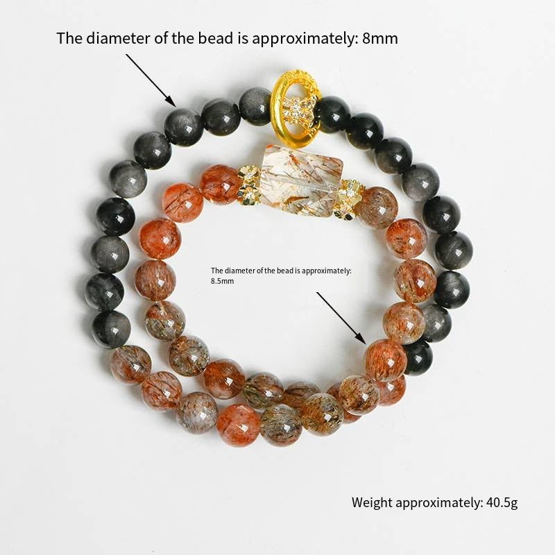 π€β¨ γ Black Gold Super Portable Multi-Loop Bracelet γ -- Dark Night Star River Β· Energy portable β¨π€