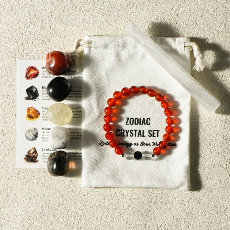 Unlock Your Cosmic Code ✨ Zodiac Healing Bracelet Kit w/ Tumble Stones — Align with Stars, Amplify Your Light!