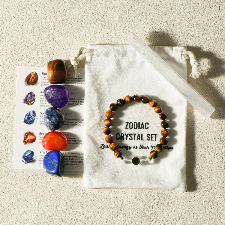 Unlock Your Cosmic Code ✨ Zodiac Healing Bracelet Kit w/ Tumble Stones — Align with Stars, Amplify Your Light!