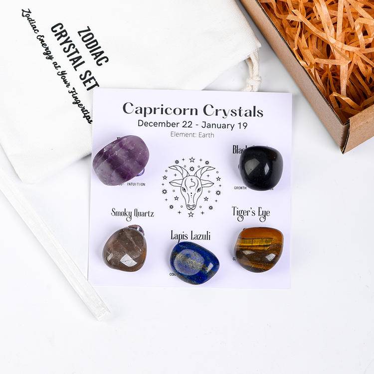 Your zodiac sign is naturally endowed with "stone" power. Here is a set of healing stones for the 12 zodiac signs -- Customized Natal Crystal Array × 5-level Energy barrier × Unlock Hidden personality