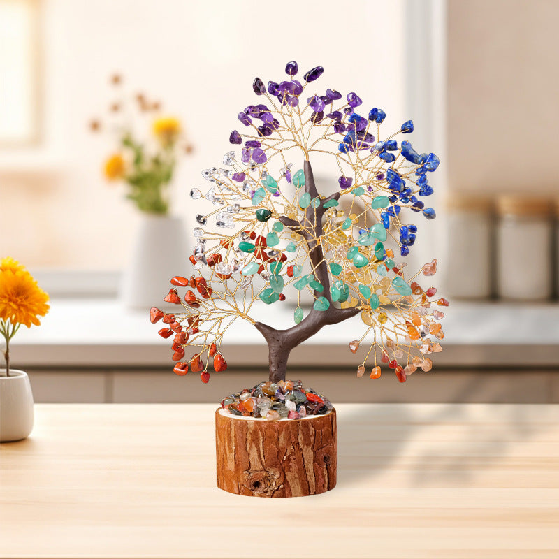 Seven-color Crystal Life Tree: The Seven Stars Flow, balancing the tree of life