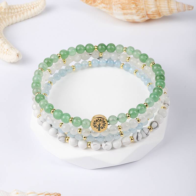 πΏ Ultimate Antibody in the era of imbalance: Green Dongling Γ Moonstone Γ aquamarine Γ White Turquoise - Four Stones Build a "Self-healing ecosystem"