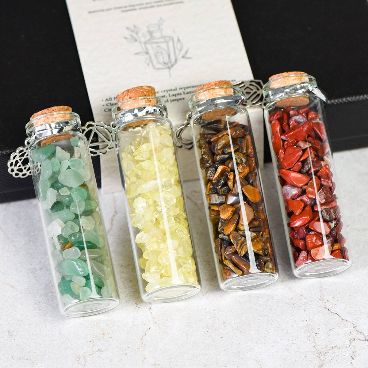 The Seven Streams continue to refine "Lun Yu Xuan Bottle Set - Rainbow Crystal Pebble Drift Bottle"