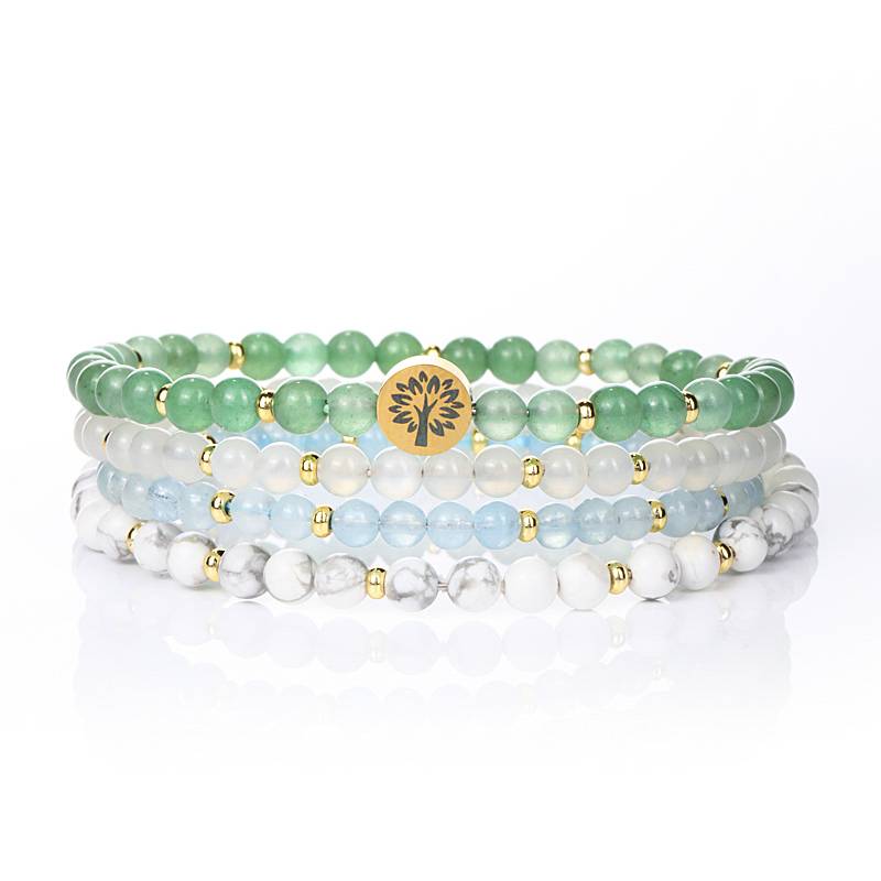 πΏ Ultimate Antibody in the era of imbalance: Green Dongling Γ Moonstone Γ aquamarine Γ White Turquoise - Four Stones Build a "Self-healing ecosystem"