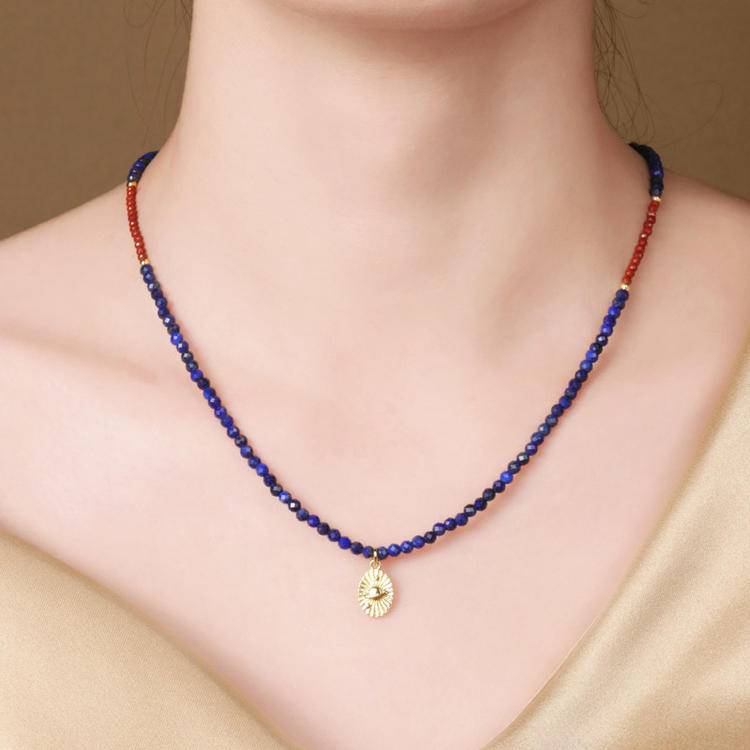 "Deep Dome Keeper" Lapis Lazuli Planet Secret Talisman Necklace: When the shadow of the tenth planet circles around the neck, the invisible shield has already risen