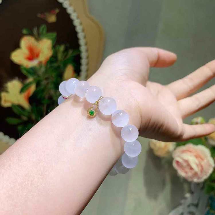Cloud Atlas: Natural White Phantom Quartz Manifestation Bracelet