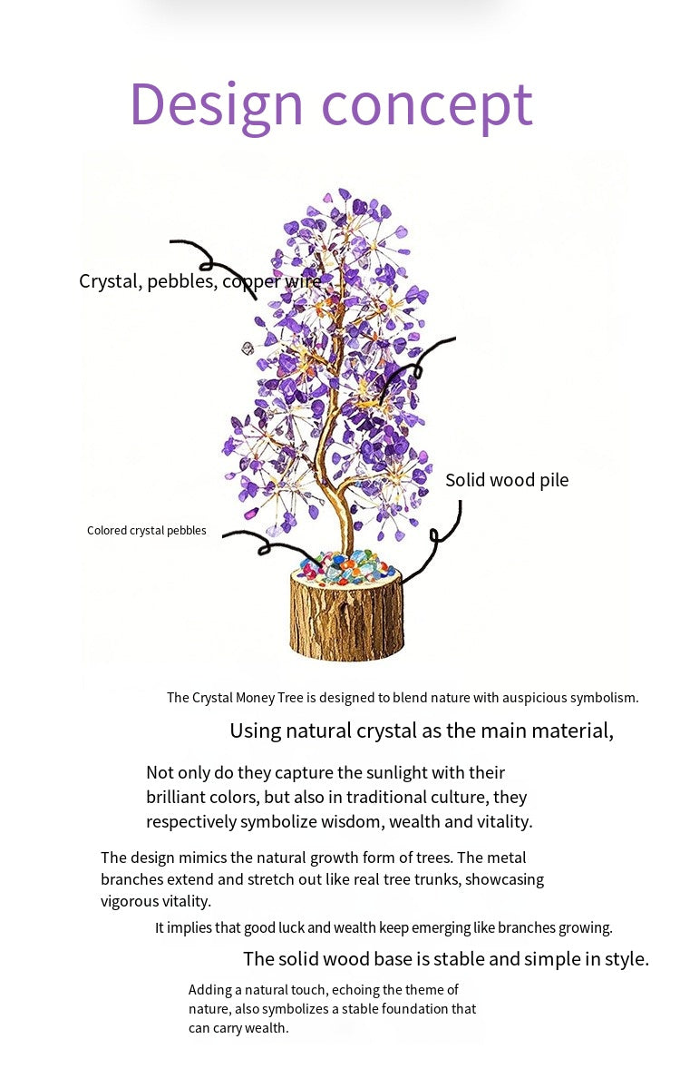 Seven-color Crystal Life Tree: The Seven Stars Flow, balancing the tree of life