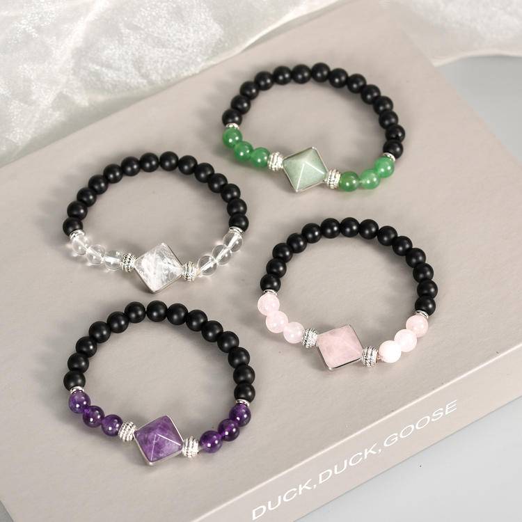 Seven Stars Sanctuary · Pyramid Crystal Energy Matrix Bracelet: Geometric Power, Crystal Soul, Build your Energy Sanctuary
