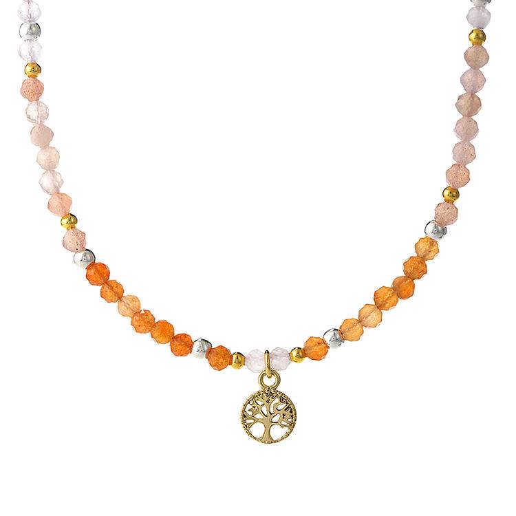 "Cosmic Root Vein" Seven-Crystal Life Tree Necklace: Wear the ever-lasting cosmic rhythm and experience the harmonious cycle of rebirth with every breath