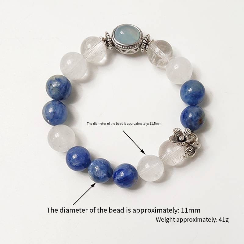 πβ¨ γ White Crystal Blue crystal aquamarine Magic Box Bracelet γ -- Pure Β· spiritual Β· Ocean Energy trio β¨π