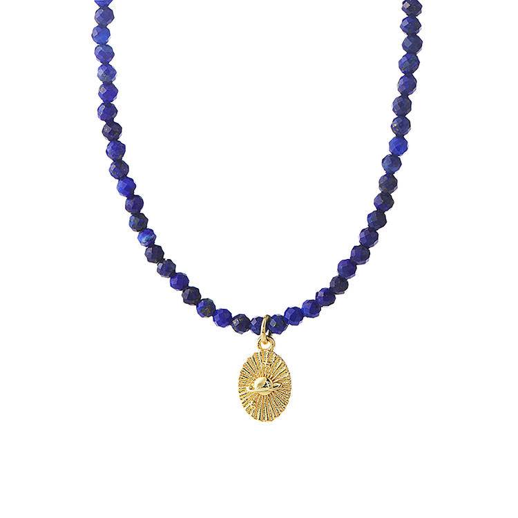 "Deep Dome Keeper" Lapis Lazuli Planet Secret Talisman Necklace: When the shadow of the tenth planet circles around the neck, the invisible shield has already risen