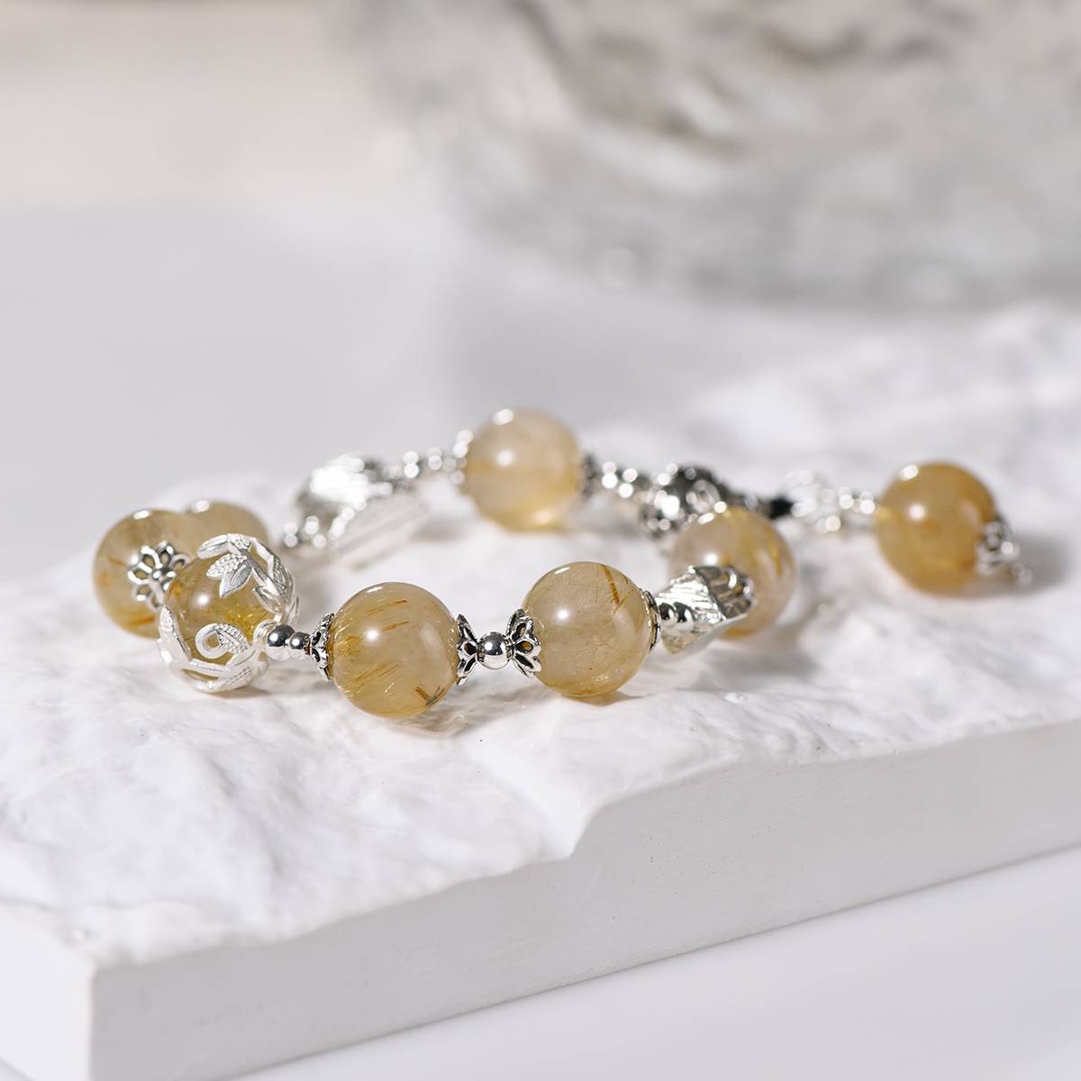 "Gilded Dream Weaving" Gold Hair Crystal Silver Jewelry Bracelet: To Best Friends · Simple and Light Luxury · Bring Wealth and Good Fortune · Career Companionship