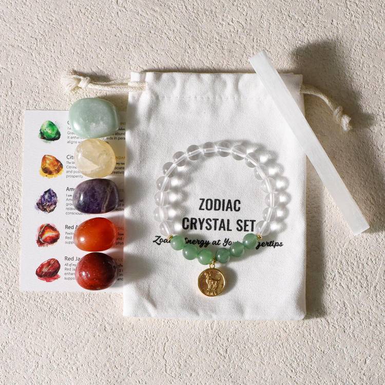 Your zodiac sign is the starry river worn on your hand. - Twelve Zodiac Signs Healing Bracelet Set -- White Crystal Energy Base Station × 60 Constellation Primordial Stones × Unlock Your zodiac Energy Formula