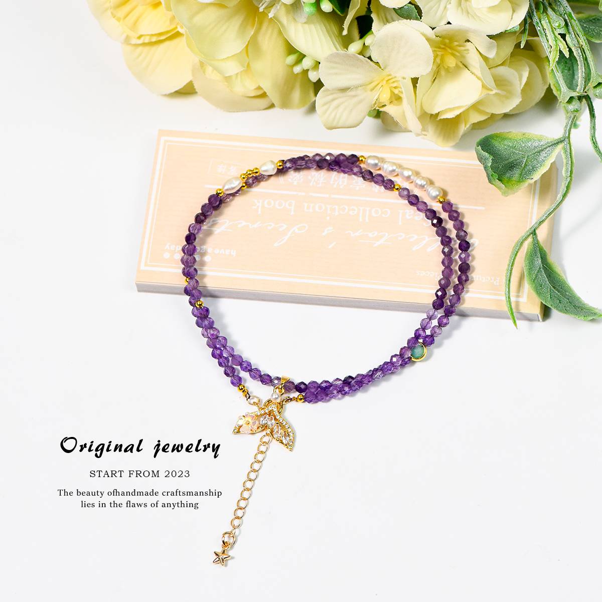Secret Realm Enlightenment · Amethyst Faceted Alloy Series Collarbone Chain: Wisdom and Sharpness, Protective and Ever-present