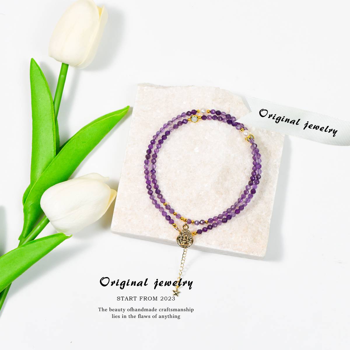 Secret Realm Enlightenment · Amethyst Faceted Alloy Series Collarbone Chain: Wisdom and Sharpness, Protective and Ever-present