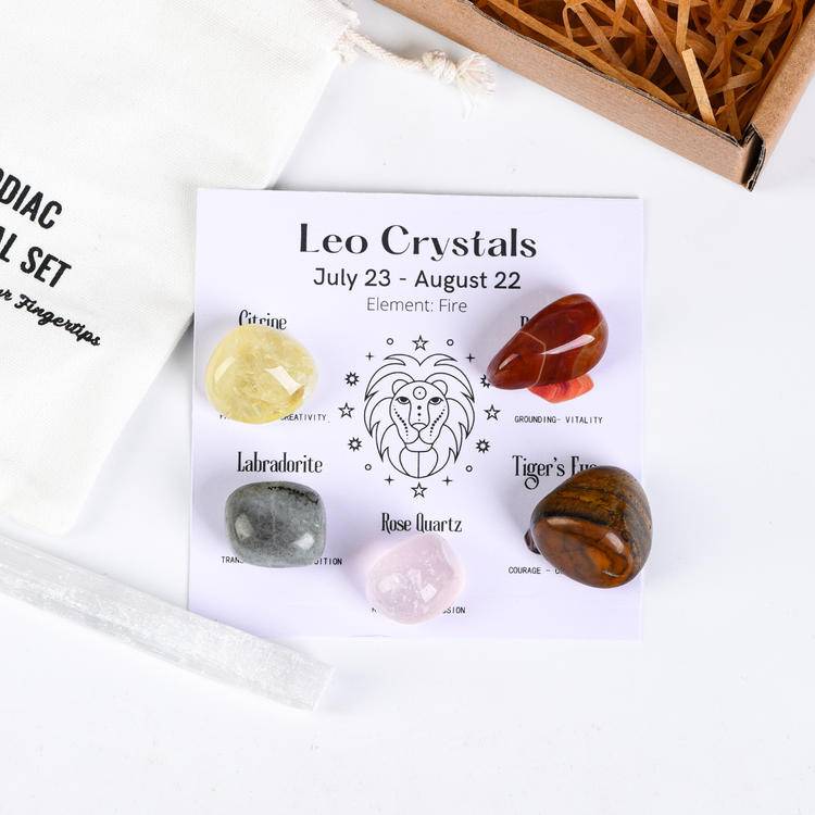 Your zodiac sign is naturally endowed with "stone" power. Here is a set of healing stones for the 12 zodiac signs -- Customized Natal Crystal Array × 5-level Energy barrier × Unlock Hidden personality