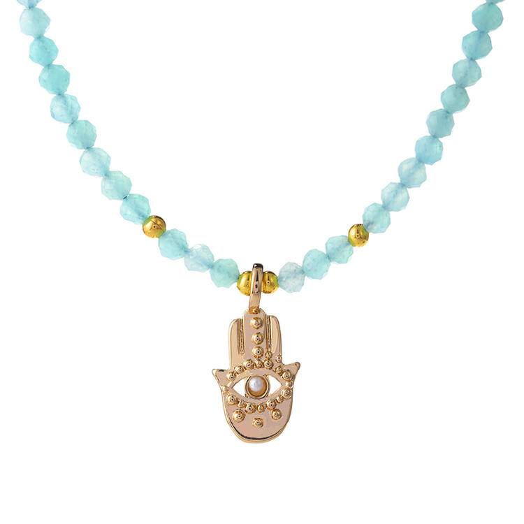 "Green Realm Silent Eyes" Faceted Amazon Stone Sun View Necklace: When the heart of the forest opens its eyes to the sunlight, silence is protection