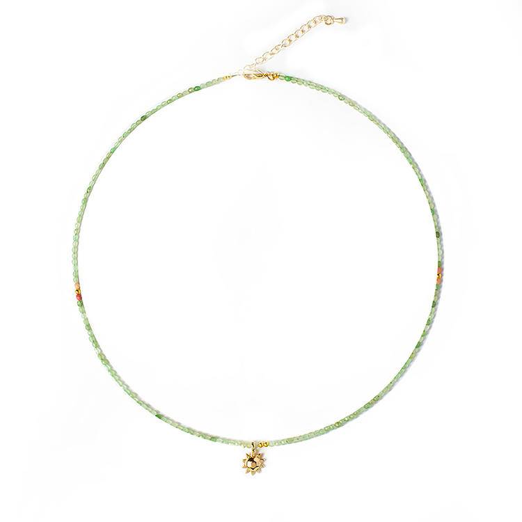 "Golden Dawn" Green Eastern Mausoleum Sunlight Energy Necklace