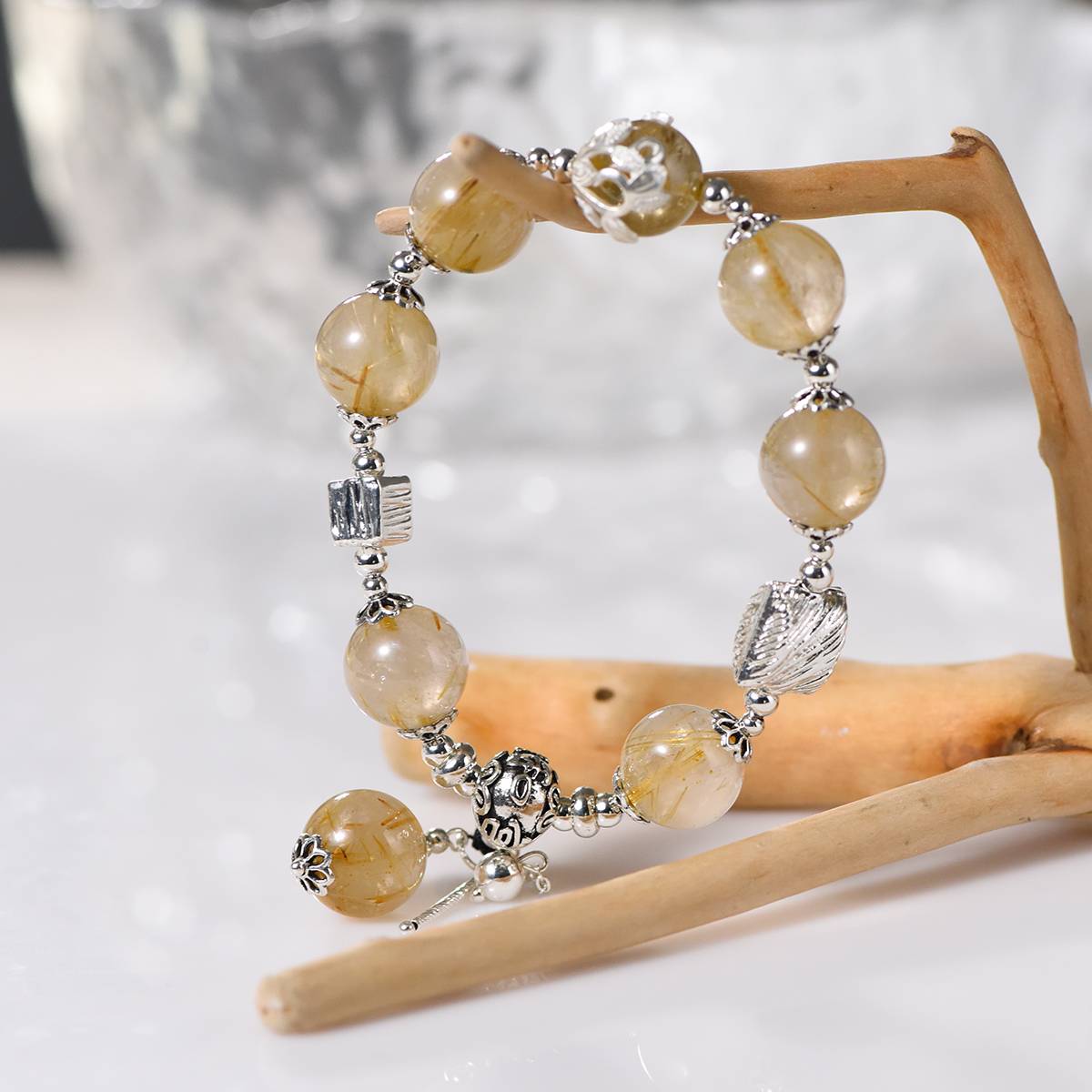 "Gilded Dream Weaving" Gold Hair Crystal Silver Jewelry Bracelet: To Best Friends · Simple and Light Luxury · Bring Wealth and Good Fortune · Career Companionship