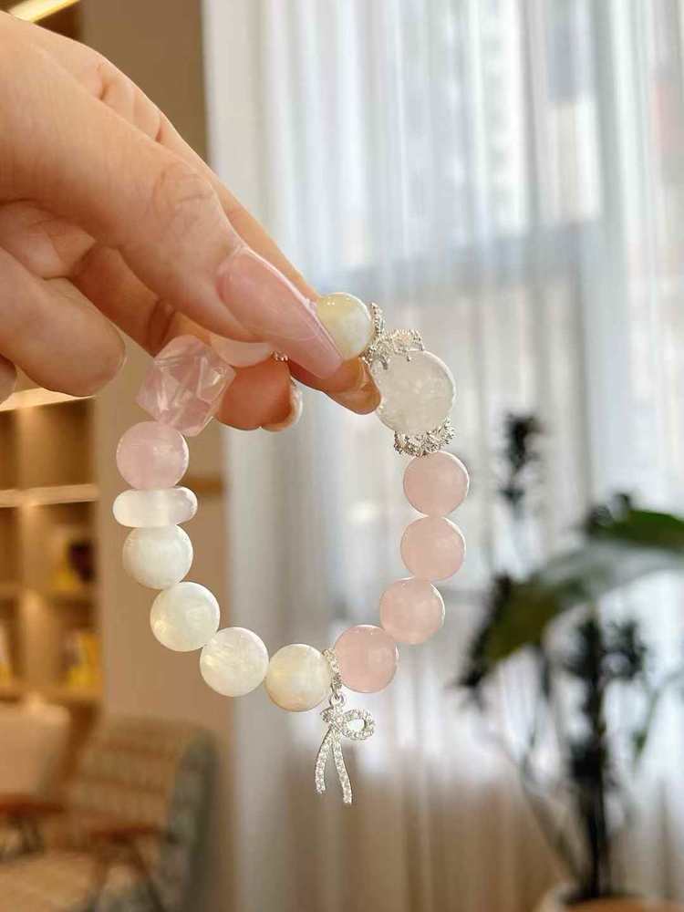 Sweet Strike · Gentle Twins ✨ Cheese snowflake Ghost Rose Crystal bracelet