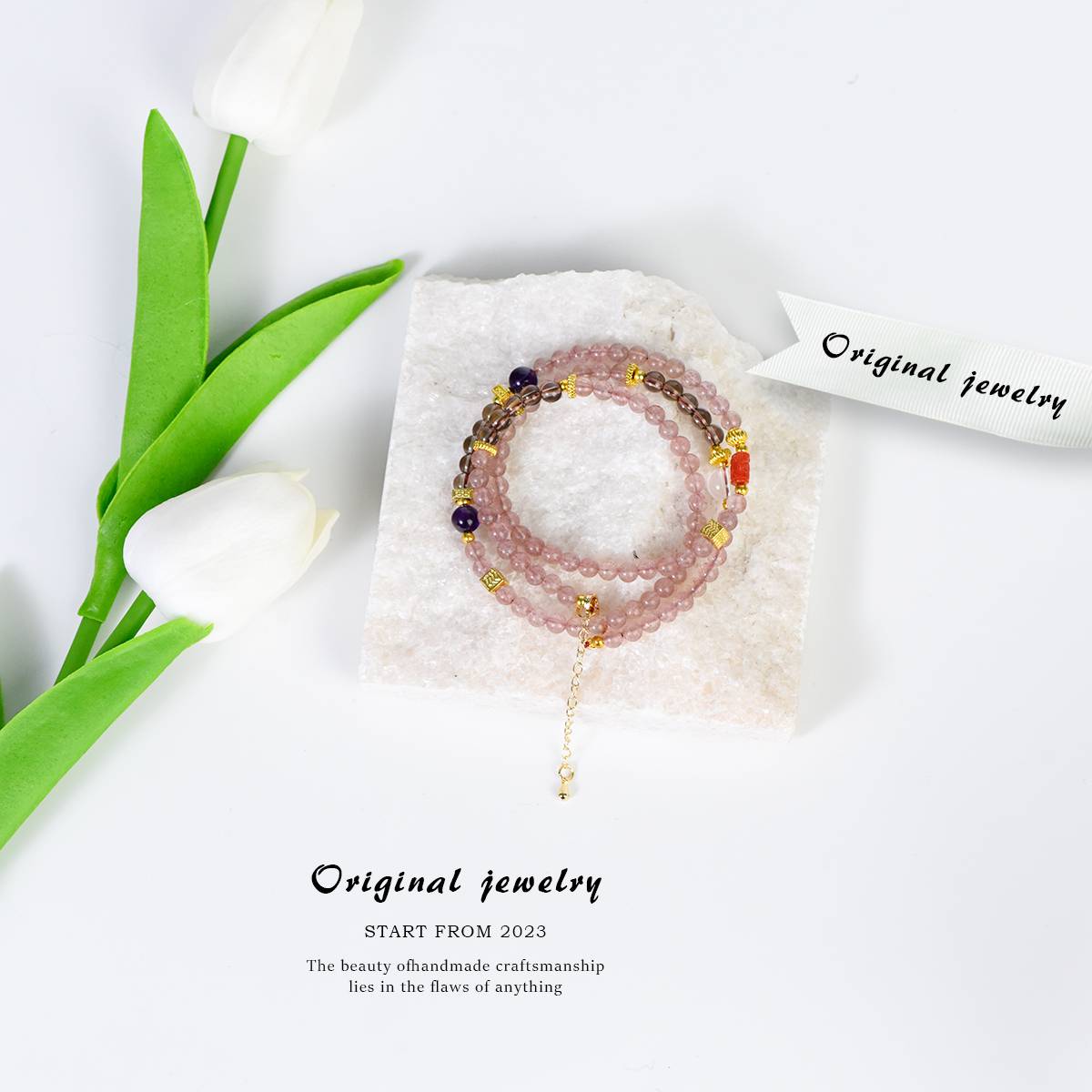 "Thorn Holy Fruit" Strawberry Crystal Dark Night Garden Collarbone Chain: The heart chakra crystallizes in the process of refinement, and the chakra is your Rosary