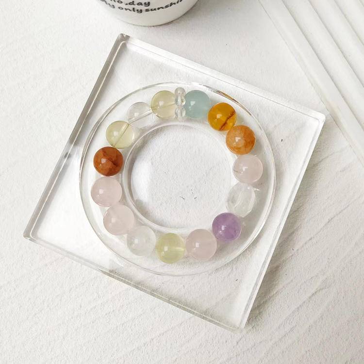 Honey Orchard: Pink & Orange Gemstone Manifestation Bracelet