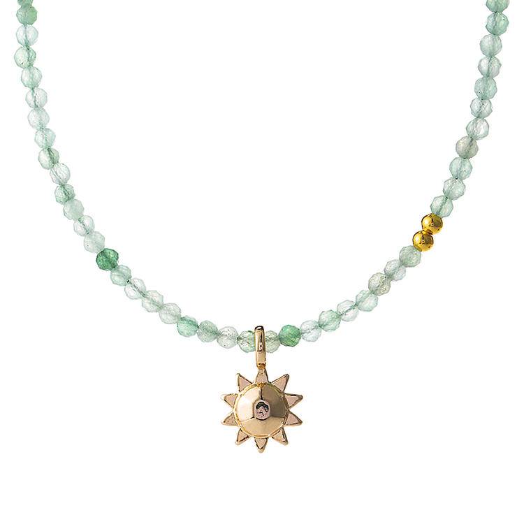 "Golden Dawn" Green Eastern Mausoleum Sunlight Energy Necklace