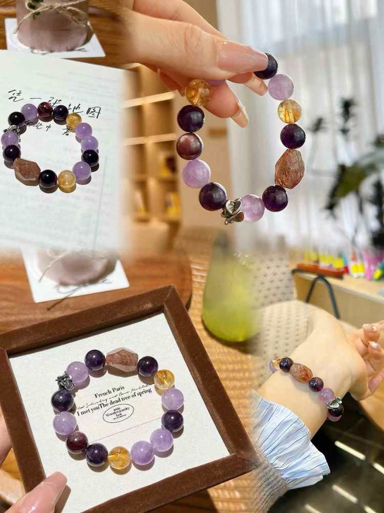 ๐ฎใ amethyst black gold Super Treasure Bracelet ใ -- a trio of wisdom, wealth and energy