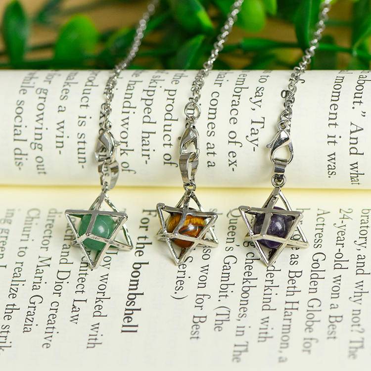 Inverse Hexagram: Merkaba Hollow Pendant