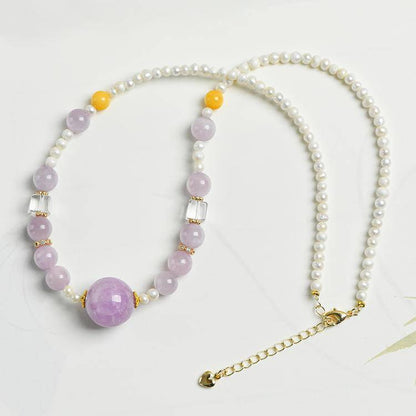 "Light Dome Spirit Key" Purple Lithium Light Spiritual Matrix Collarbone Chain: When moonlight turns into a spiritual energy conduit, it awakens the sleeping Star Dome map