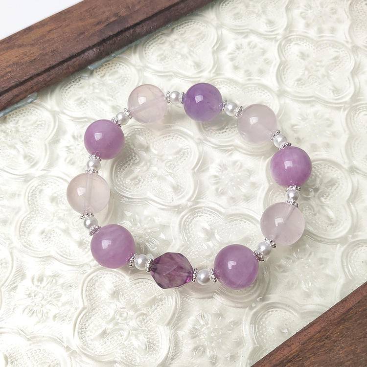 Lavender field and rose garden shaped bracelet