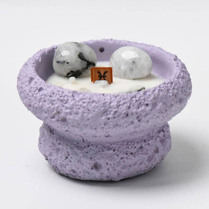 Celestial Aura: Zodiac Crystal Infused Aroma Candle