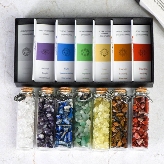 The Seven Streams continue to refine "Lun Yu Xuan Bottle Set - Rainbow Crystal Pebble Drift Bottle"