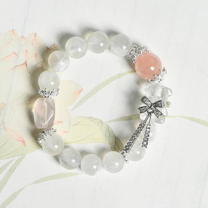 ❄️✨ 【 snowflake Ghost White Crystal Bear Bracelet 】 -- Pure guardian · Sweet dream ✨❄️
