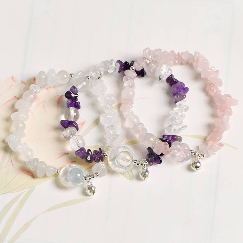 Crystal Whispers: Among Moon & Blossoms