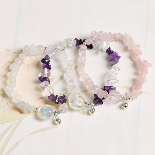 Crystal Whispers: Among Moon & Blossoms
