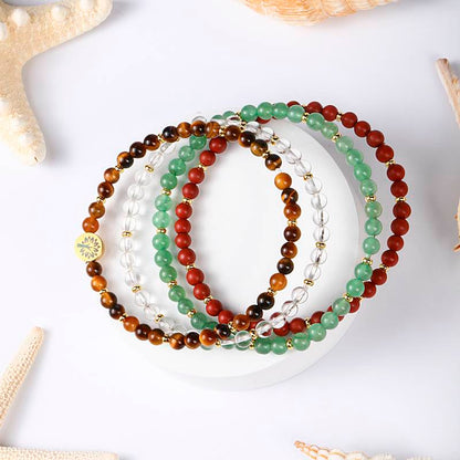 🚀 From "desperate" to "abundant" : Tiger's eye · White crystal · Green Dongling · red jade The Four-Stone Energy closed loop unlocks the ultimate equation for "sustainable success"!