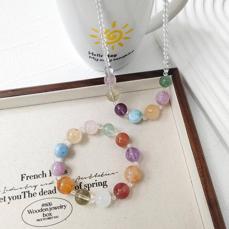 Summer Dopamine Bracelet Necklace Set: Shiguang Drift Bottle