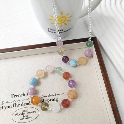 Summer Dopamine Bracelet Necklace Set: Shiguang Drift Bottle
