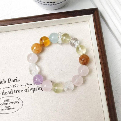 Honey Orchard: Pink & Orange Gemstone Manifestation Bracelet