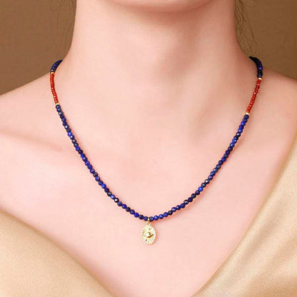 "Deep Dome Keeper" Lapis Lazuli Planet Secret Talisman Necklace: When the shadow of the tenth planet circles around the neck, the invisible shield has already risen