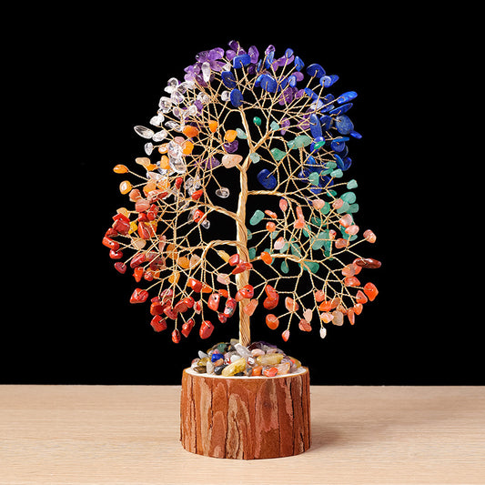 Seven-color Crystal Life Tree: The Seven Stars Flow, balancing the tree of life