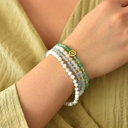 🌿 Ultimate Antibody in the era of imbalance: Green Dongling × Moonstone × aquamarine × White Turquoise - Four Stones Build a "Self-healing ecosystem"