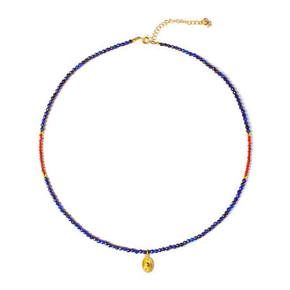 "Deep Dome Keeper" Lapis Lazuli Planet Secret Talisman Necklace: When the shadow of the tenth planet circles around the neck, the invisible shield has already risen