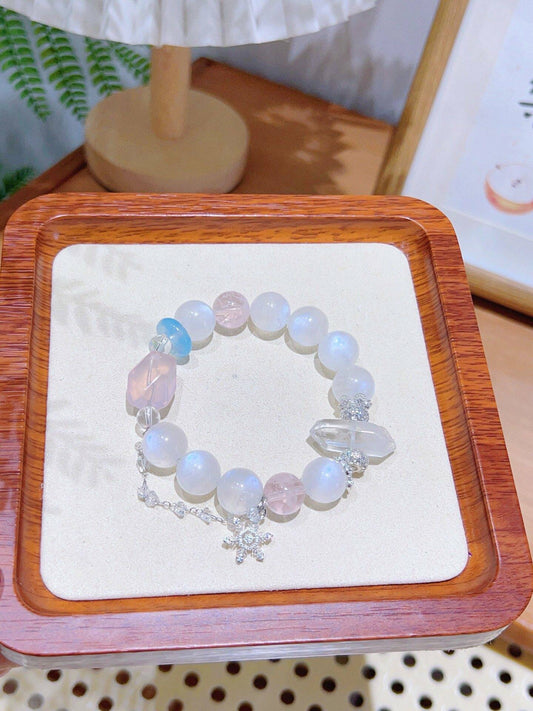 "Whisper of the Starry Sky" Stillanka Blue Moonlight bracelet: Deep Space Wormhole · Nebula Powder · Frozen Star Map