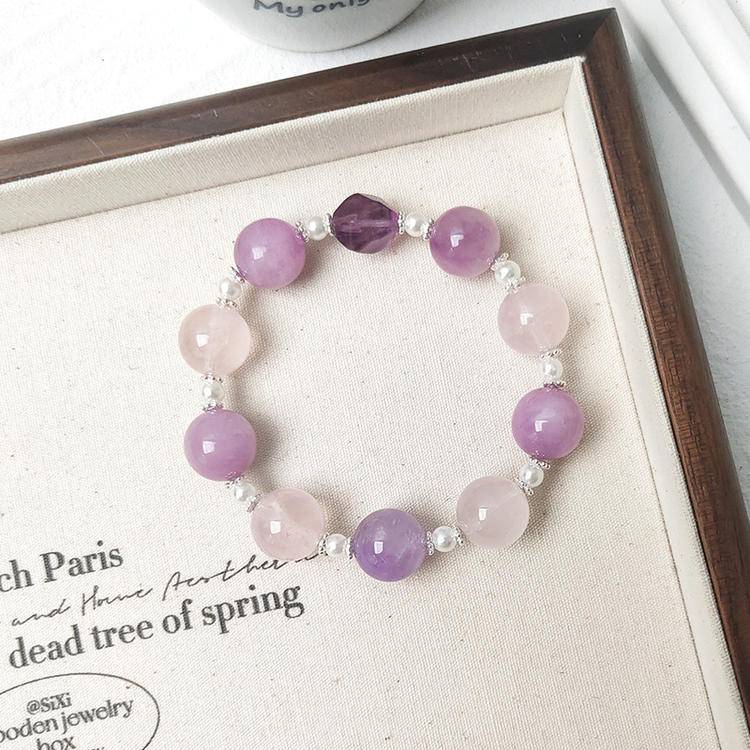 Lavender field and rose garden shaped bracelet