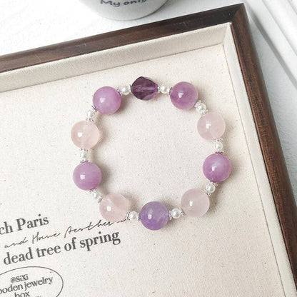 Lavender field and rose garden shaped bracelet