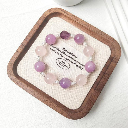 Lavender field and rose garden shaped bracelet