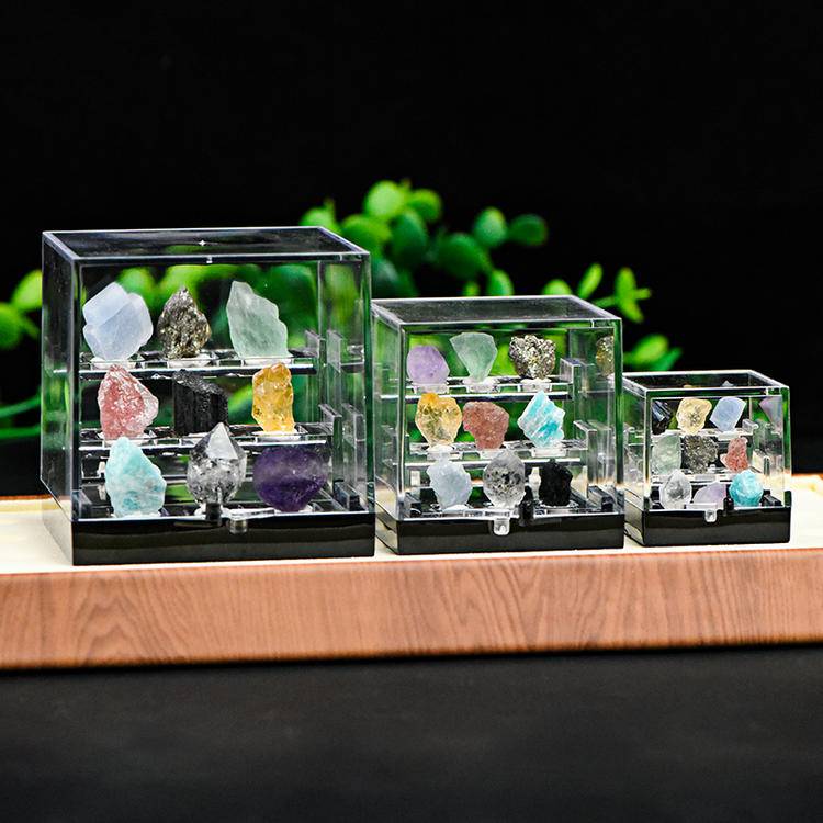 Nine-in-one Raw Stone Mineral Label Box: Mineral Special Forces from the Center of the Earth to Outer Space - Portable High-energy Physics Laboratory