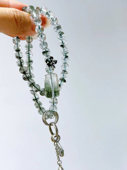 🌿💰 【 natural Brazilian green Ghost Double Loop Bracelet 】 -- Forest of wealth · Peace Without worry 💰🌿